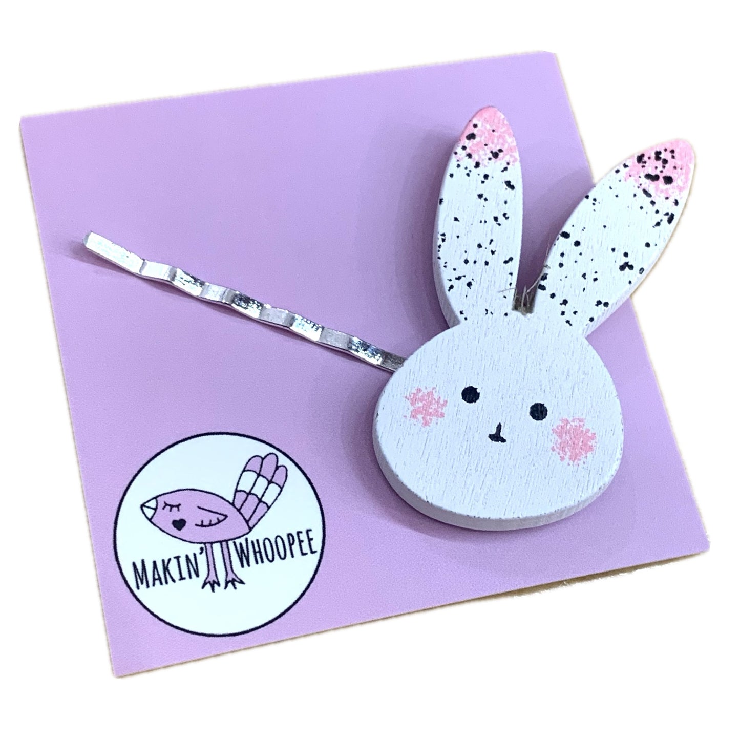 MAKIN' WHOOPEE HAIR CLIP- SPECKLED BUNNY