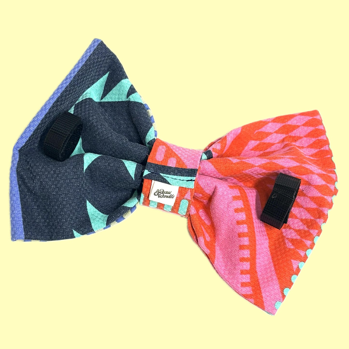 BEAUS AND BANDITS - DOGGY BOW TIE -COLOURFUL - X-LARGE