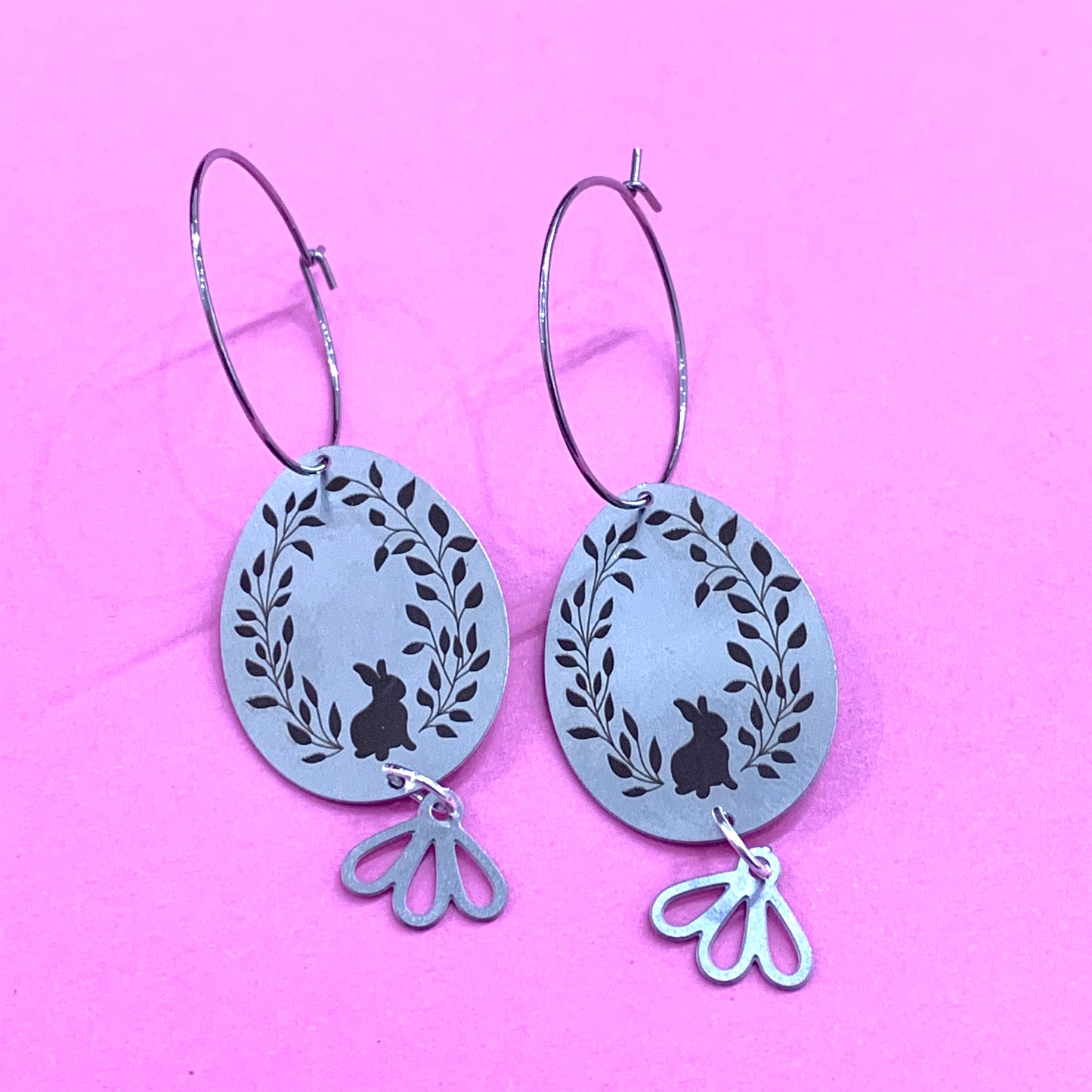 MAKIN' WHOOPEE - "Bunny Eggs" HOOP DANGLE EARRINGS