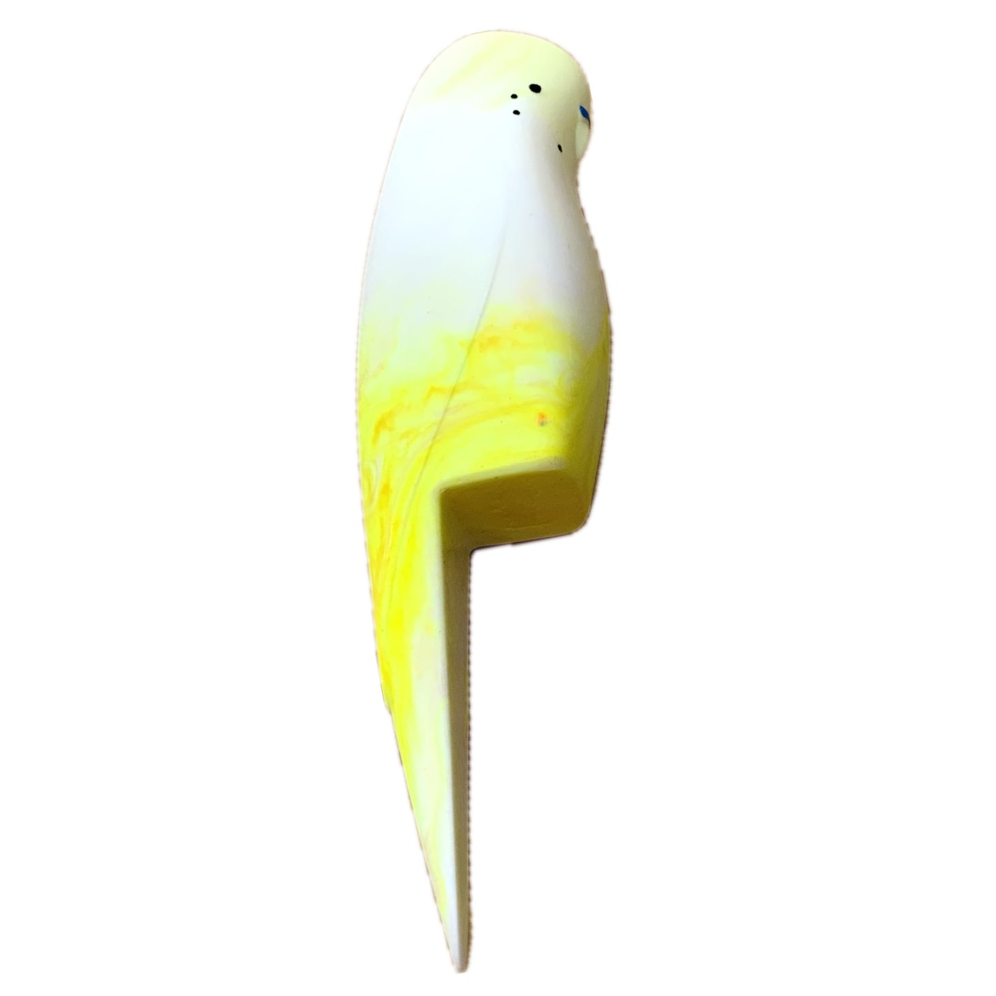 PETE CROMER - RESIN BUDGERIGAR #5 - Neon Yellow