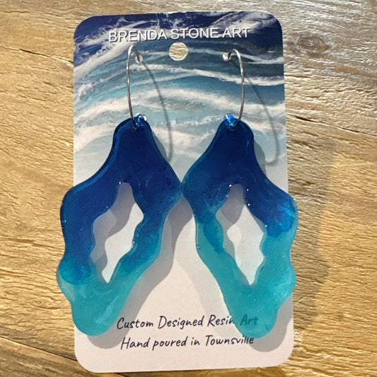 BRENDA STONE ART - Coral Loop Hoop Earrings 1