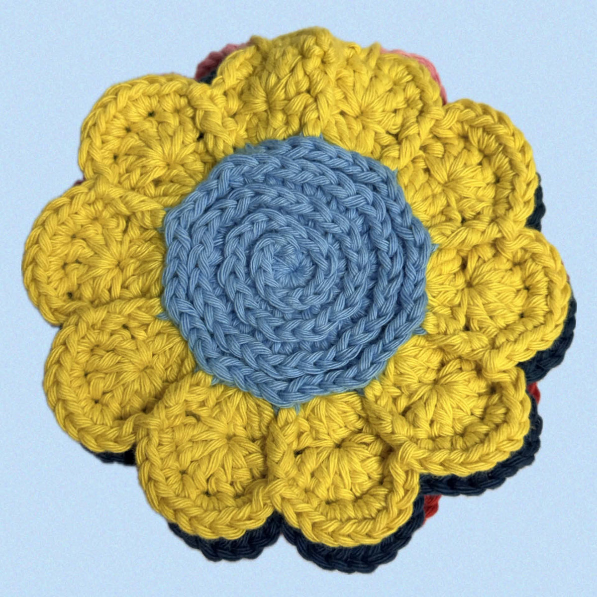 FIBRESCAPE - Crochet Flower Coasters - Set of 4
