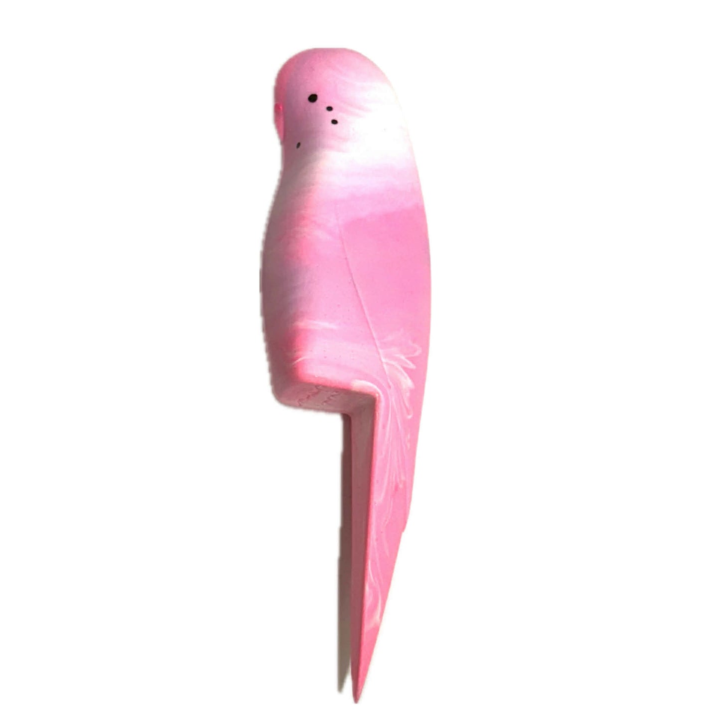 PETE CROMER - RESIN BUDGERIGAR #7 -  Pretty in Pink Swirl