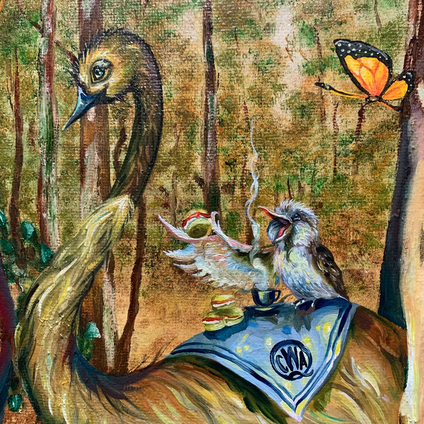 HAYLEY GILLESPIE - REVIVED VINTAGE PAINTINGS- "Morning Tea"