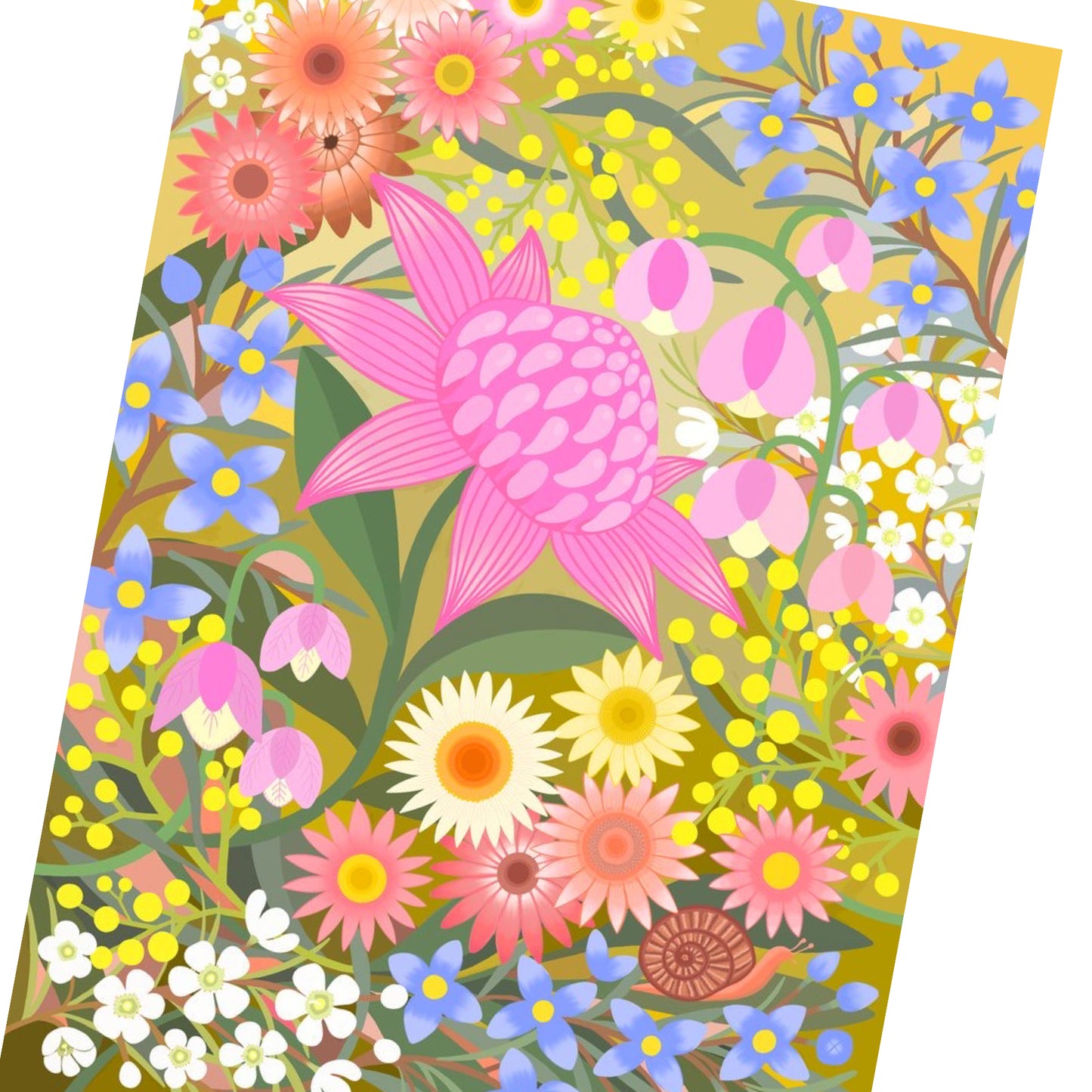 CLAIRE ISHINO- MEDIUM LIMITED EDITION A4 PRINTS- Golden Spring