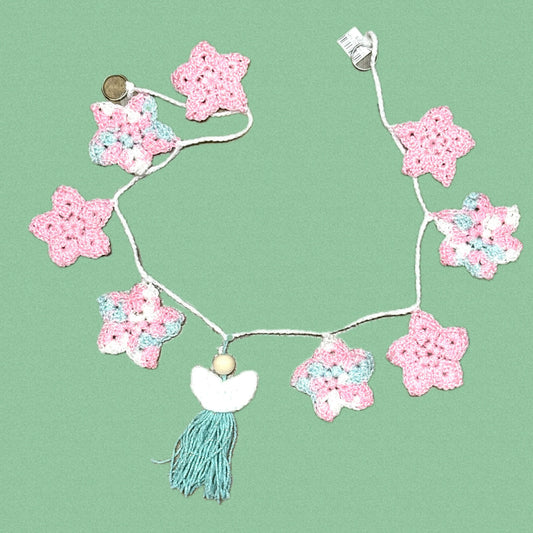 BEAKNITS- "STARRY NIGHT"- CROCHETED CHRISTMAS GARLAND