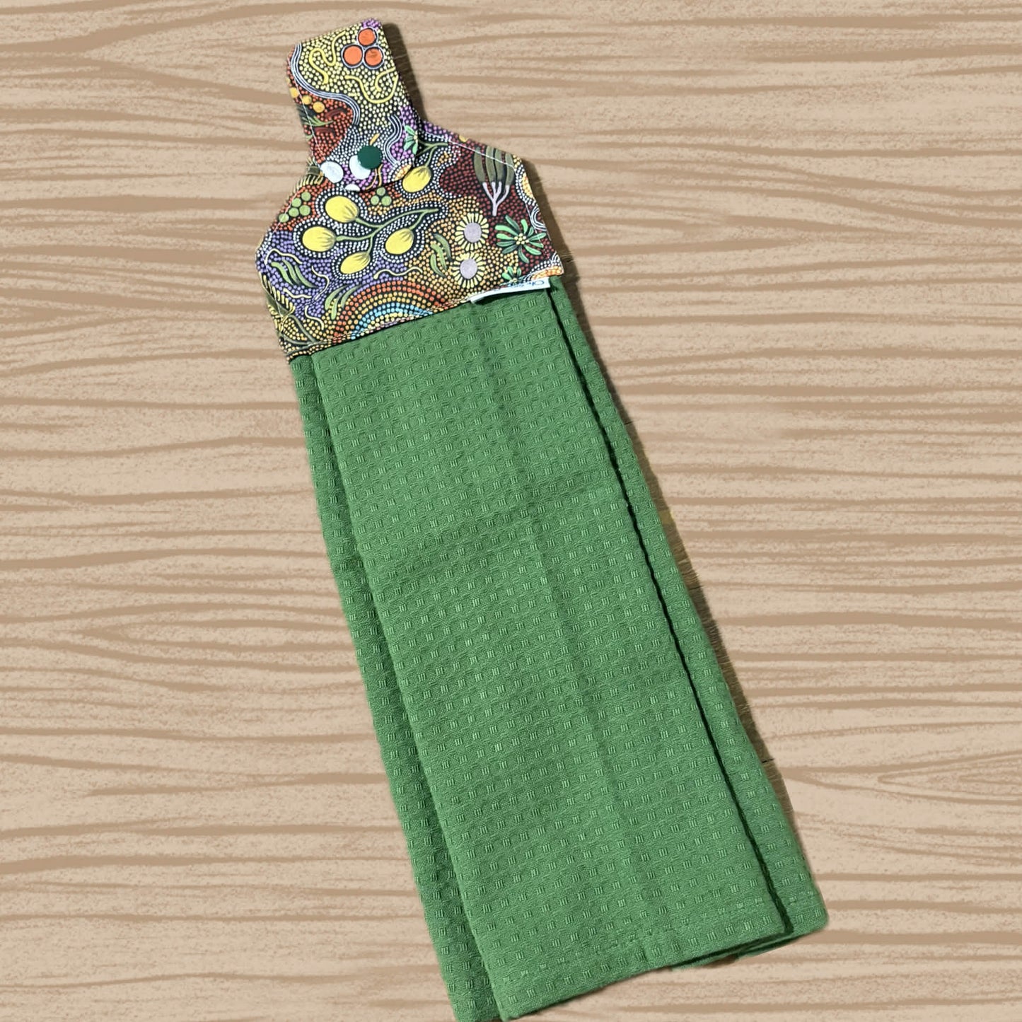 OH SEW ROSY: Hanging Towels - Budgerigar Dreaming (Warlukurlangu Fabric)