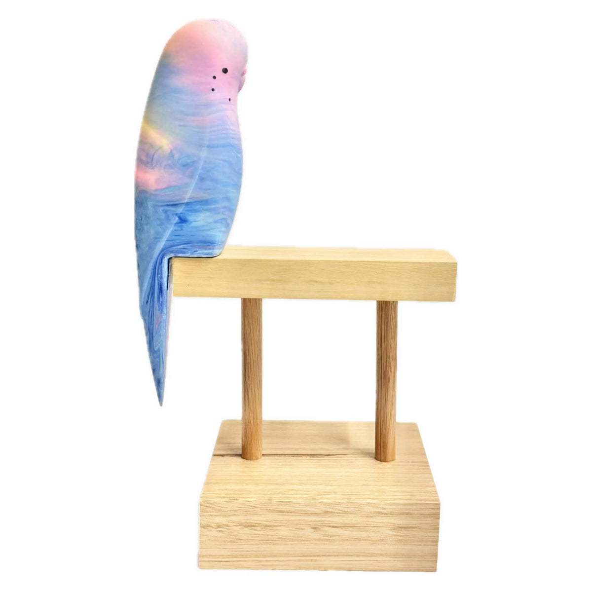 PETE CROMER - RESIN BUDGERIGAR #2 - Bubblegum Swirl