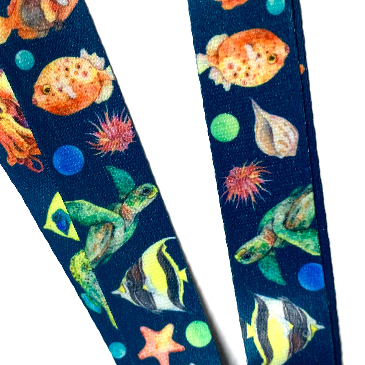 WATERCOLOURS BY CAT- Australian Marine Animal Lanyard- Dark Blue