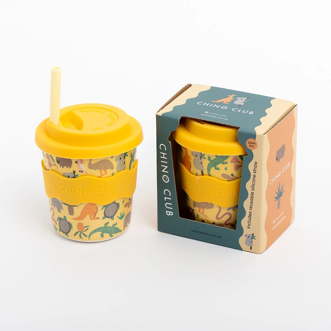 CHINO CLUB- Kids 8oz Reusable Keep Cup- Aussie Animals