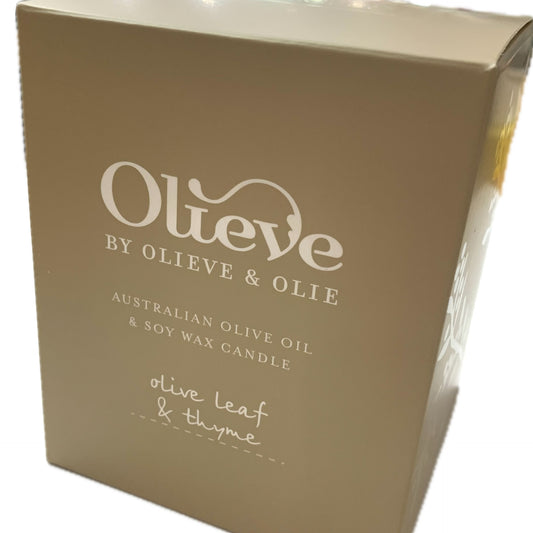 OLIEVE AND OLIE- Olive Leaf & Thyme- Ceramic Candle