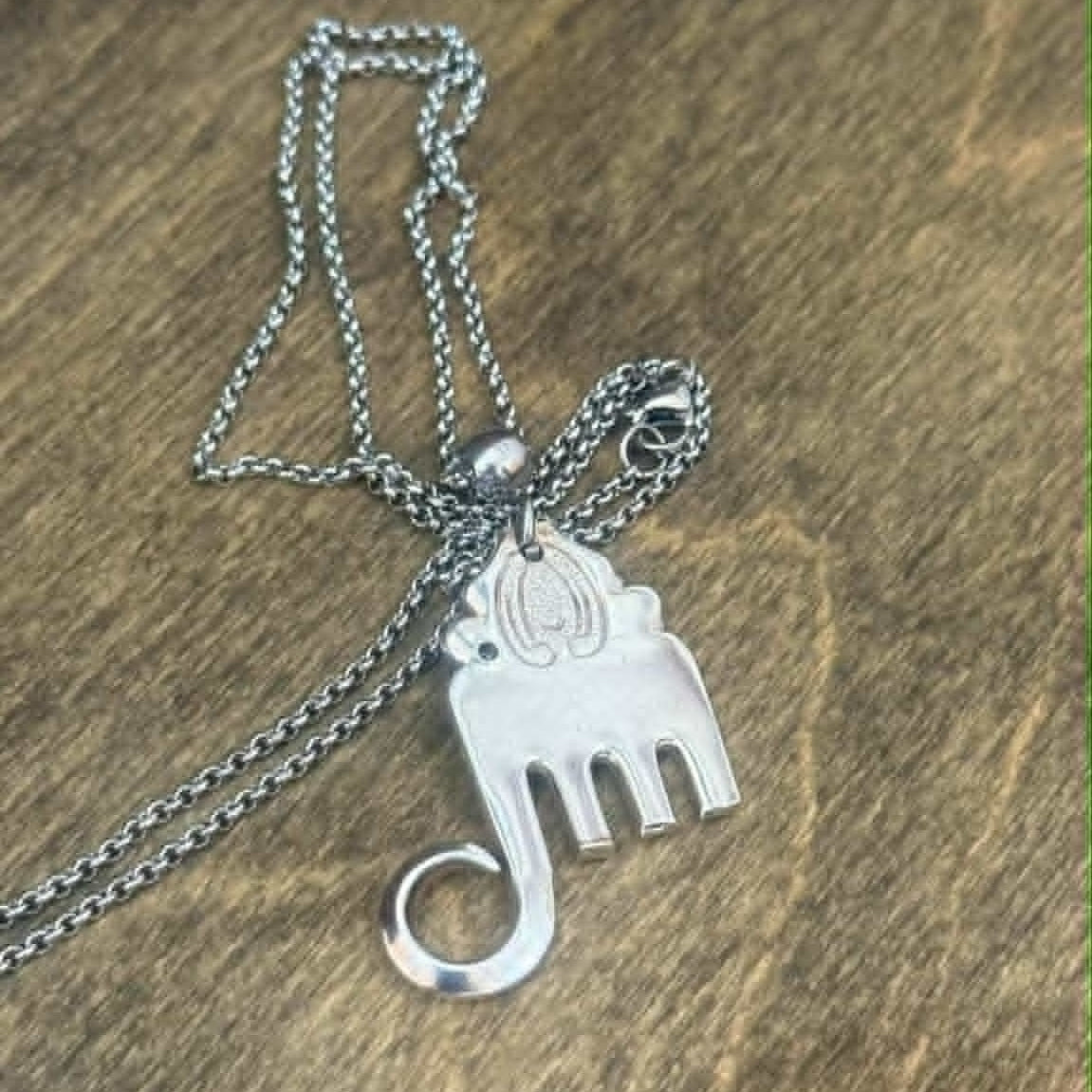 MOLLY MADE- Elephant Fork Pendant Necklace