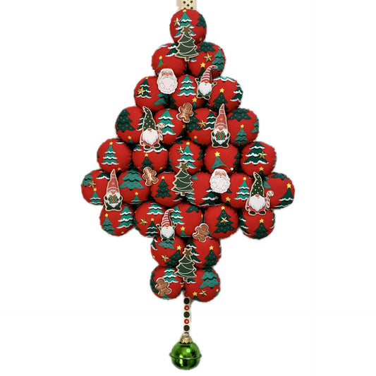 MUMMA WHOOPEE- "All the Trees"- LARGE BOTTLE TOP CHRISTMAS TREE WALL HANGING