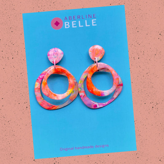 ABERLINE BELLE DESIGN - Sally Belle- Pink & Orange