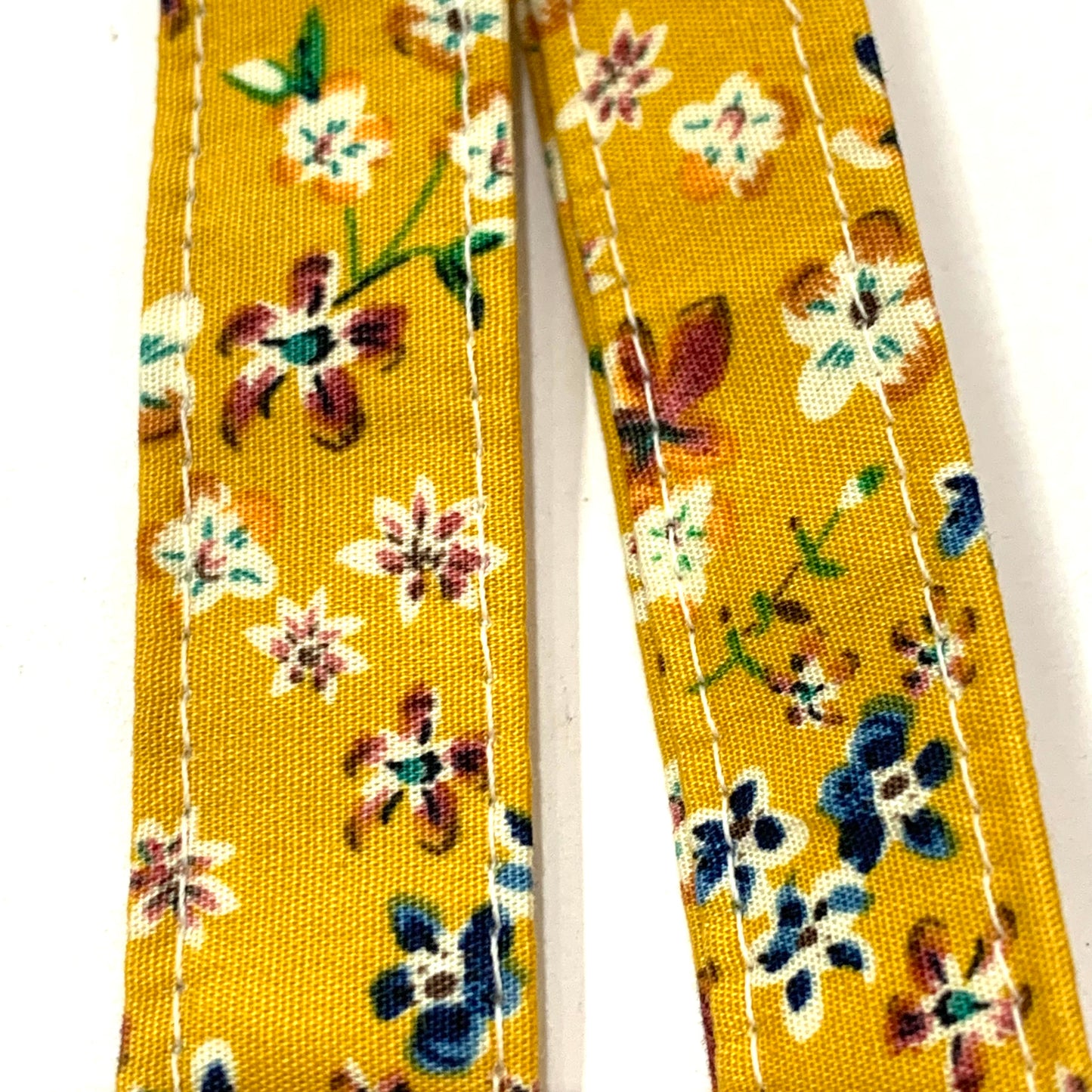 OH SEW ROSY: FABRIC LANYARD - Mustard Floral