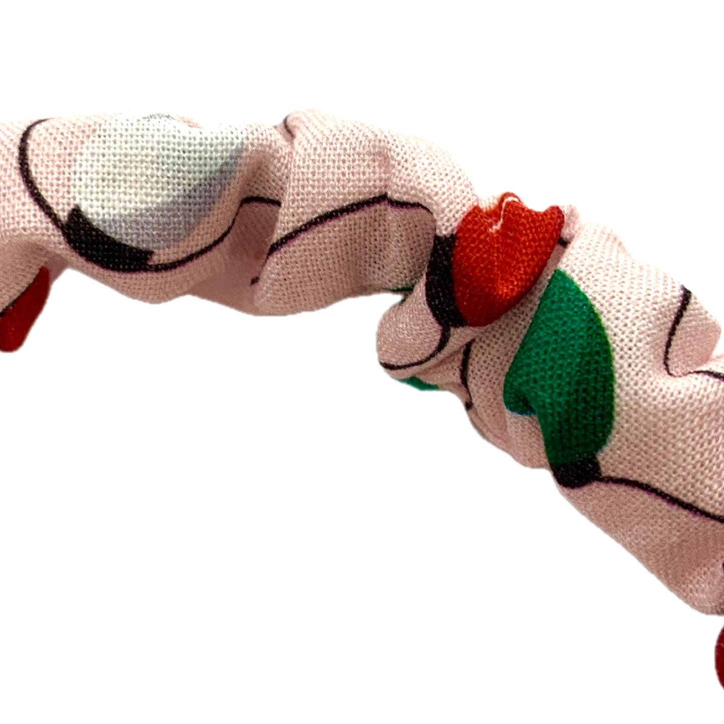 MAKIN WHOOPEE - SMALL CHRISTMAS SCRUNCHIE HEADBANDS- Pinkmas Lights