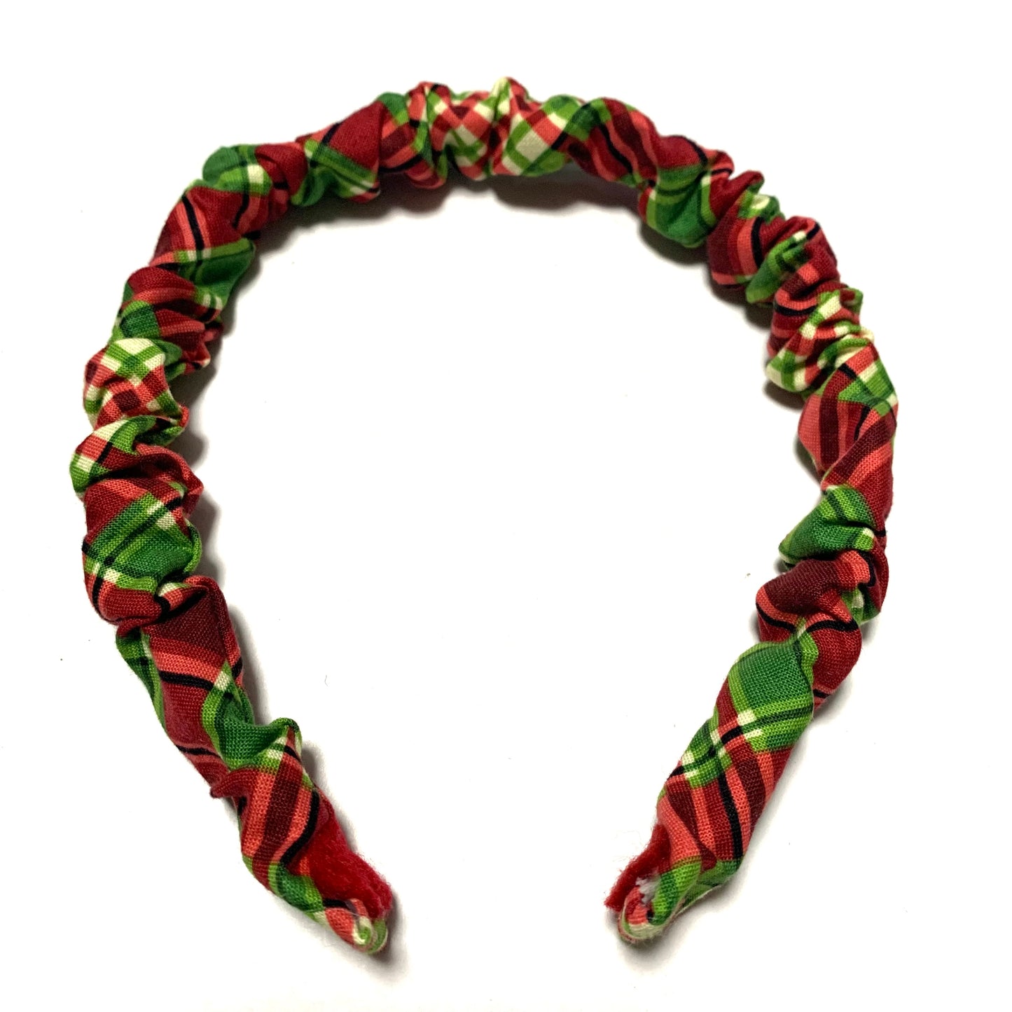 THIS BIRD HAS FLOWN -  SMALL CHRISTMAS SCRUNCHIE HEADBANDS- Festive Tartan