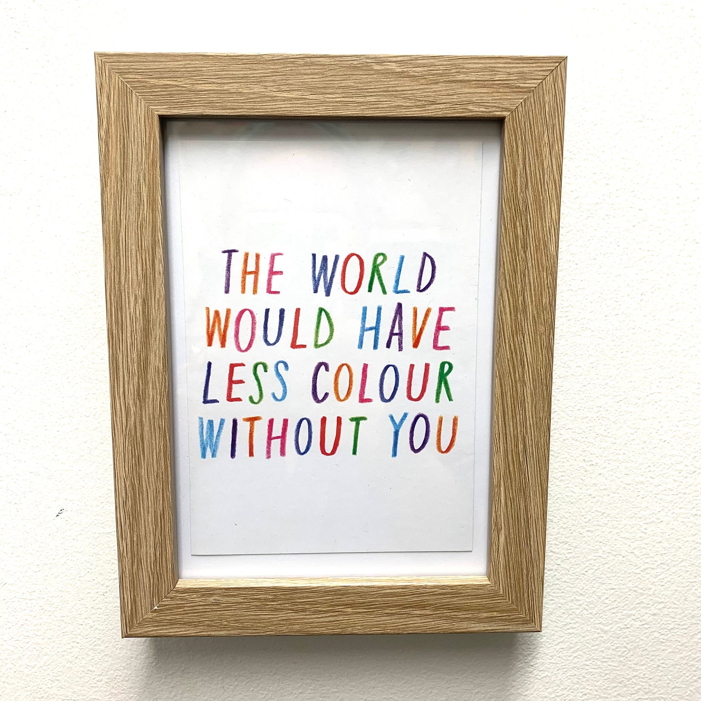 AHD PAPER CO- LESS COLOUR WITHOUT YOU- Framed Image
