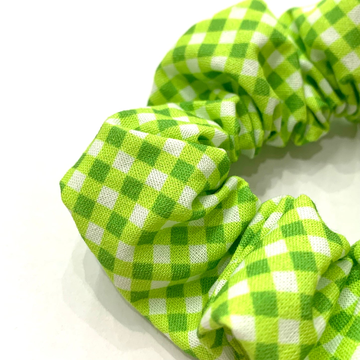 MAKIN' WHOOPEE - Regular "Green Gingham" Scrunchies