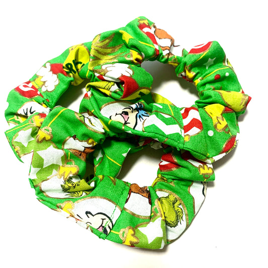 MUMMA WHOOPEE - Regular “Green Grinch” CHRISTMAS SCRUNCHIES