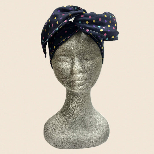 OH SEW ROSY: WIRE HEADBAND - Navy Confetti