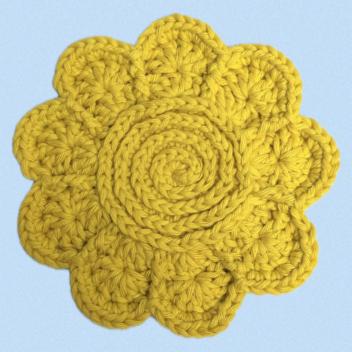 FIBRESCAPE - Crochet Flower Coasters - Set of 6