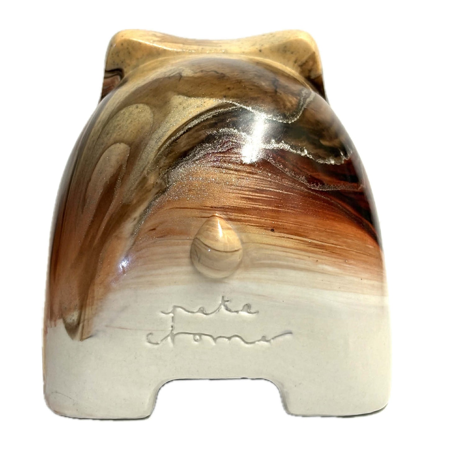 PETE CROMER - RESIN WOMBAT Natural #4 - Caramel Latte