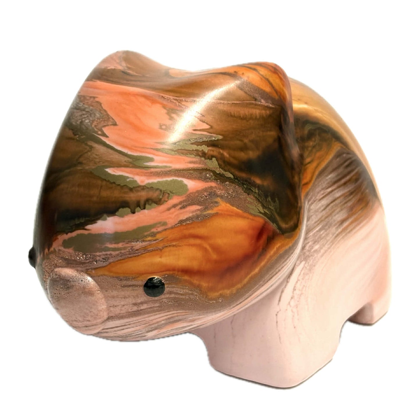 PETE CROMER - RESIN WOMBAT Natural #2 - Just Peachy & Browns