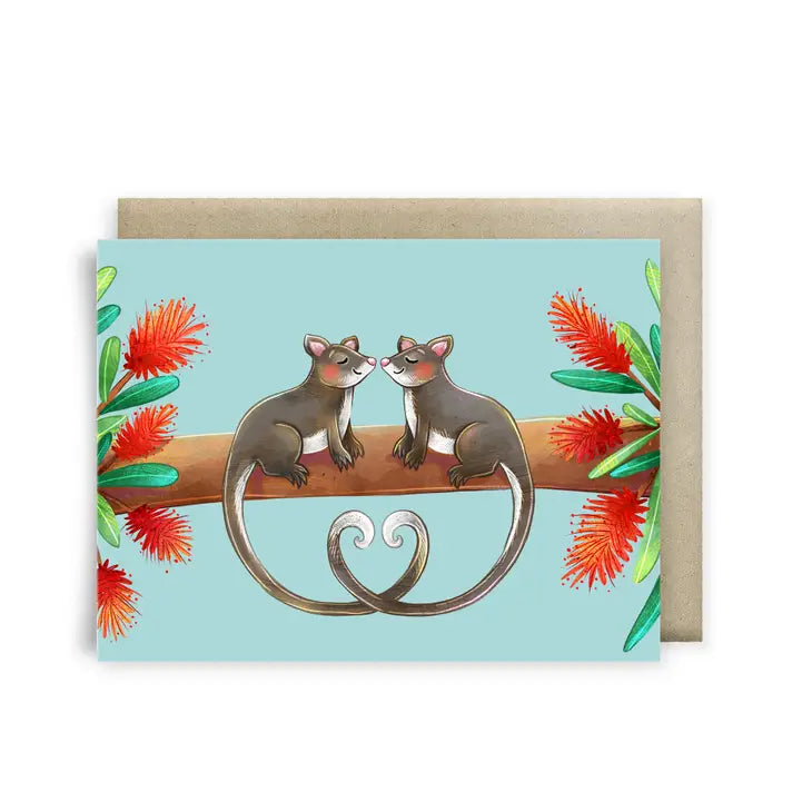 Stray Leaves- "Possum Love" Card