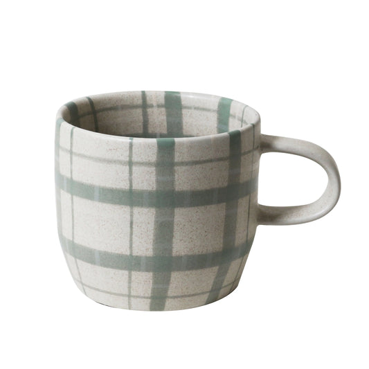 ROBERT GORDON POTTERY - Cat's Pyjamas Mug- Duck Egg Check