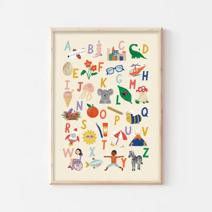 LAUREN SISSON STUDIO- Alphabet Print - A3 Educational Kid's Wall Art