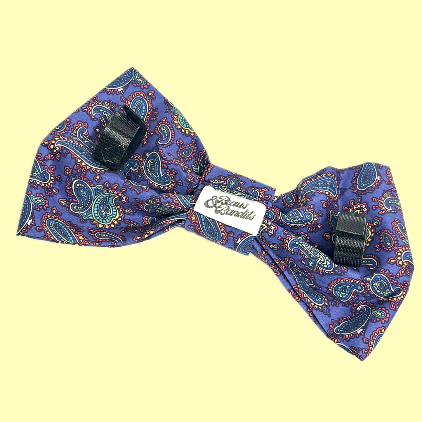 BEAUS AND BANDITS - DOGGY BOW TIE - PAISLEY - LARGE