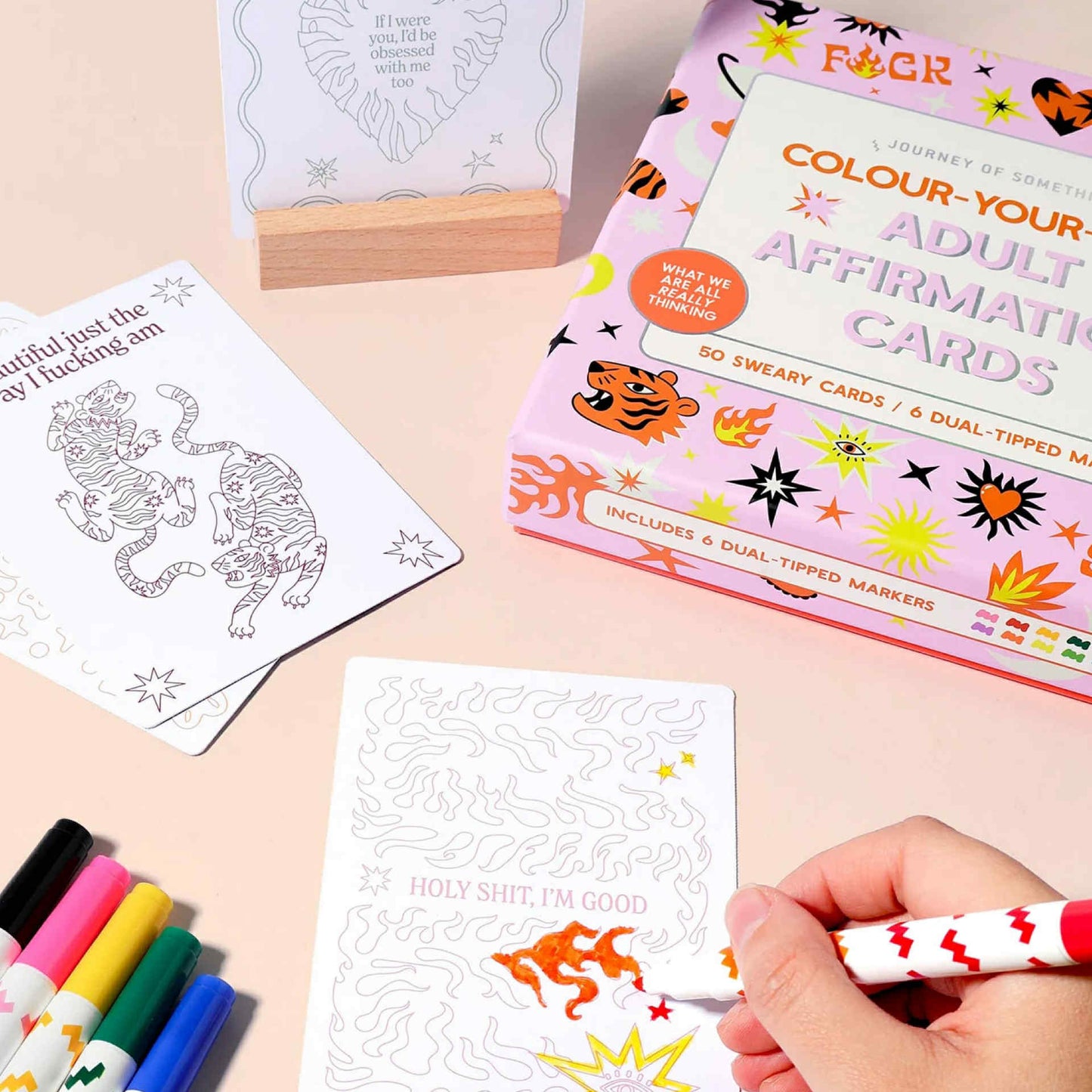 JOURNEY OF SOMETHING- COLOUR YOUR OWN ADULT AFFIRMATION CARDS