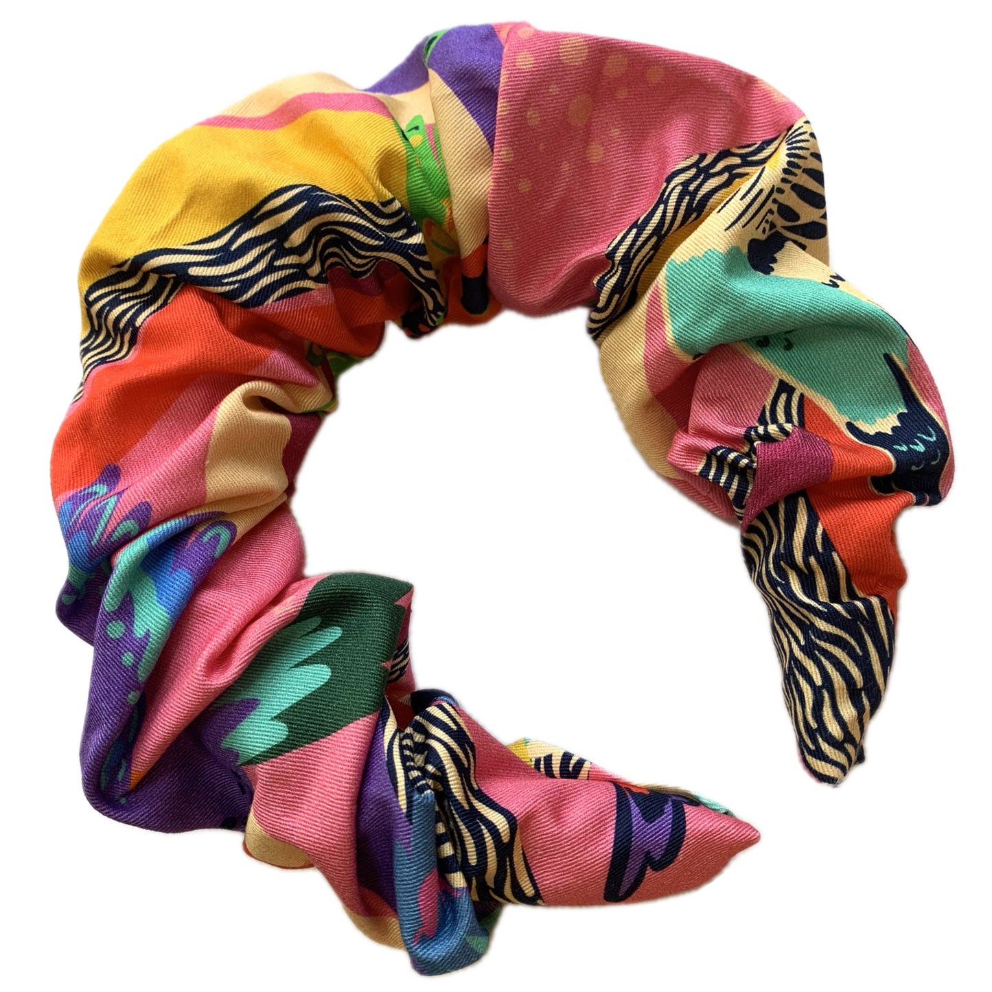 THIS BIRD HAS FLOWN -  JUMBO SCRUNCHIE HEADBANDS- Parrot Party