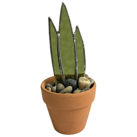 SWAN GLASS - SUCCULENT - STAINED GLASS ORNAMENT #11