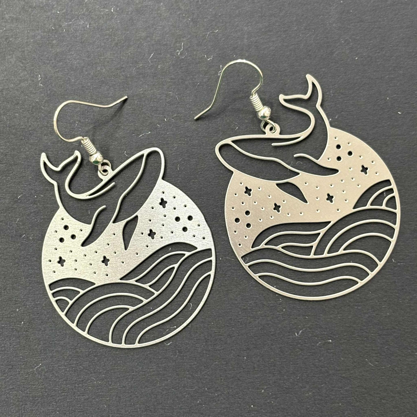 MAKIN' WHOOPEE - "Whale Song" Stainless Steel Earrings