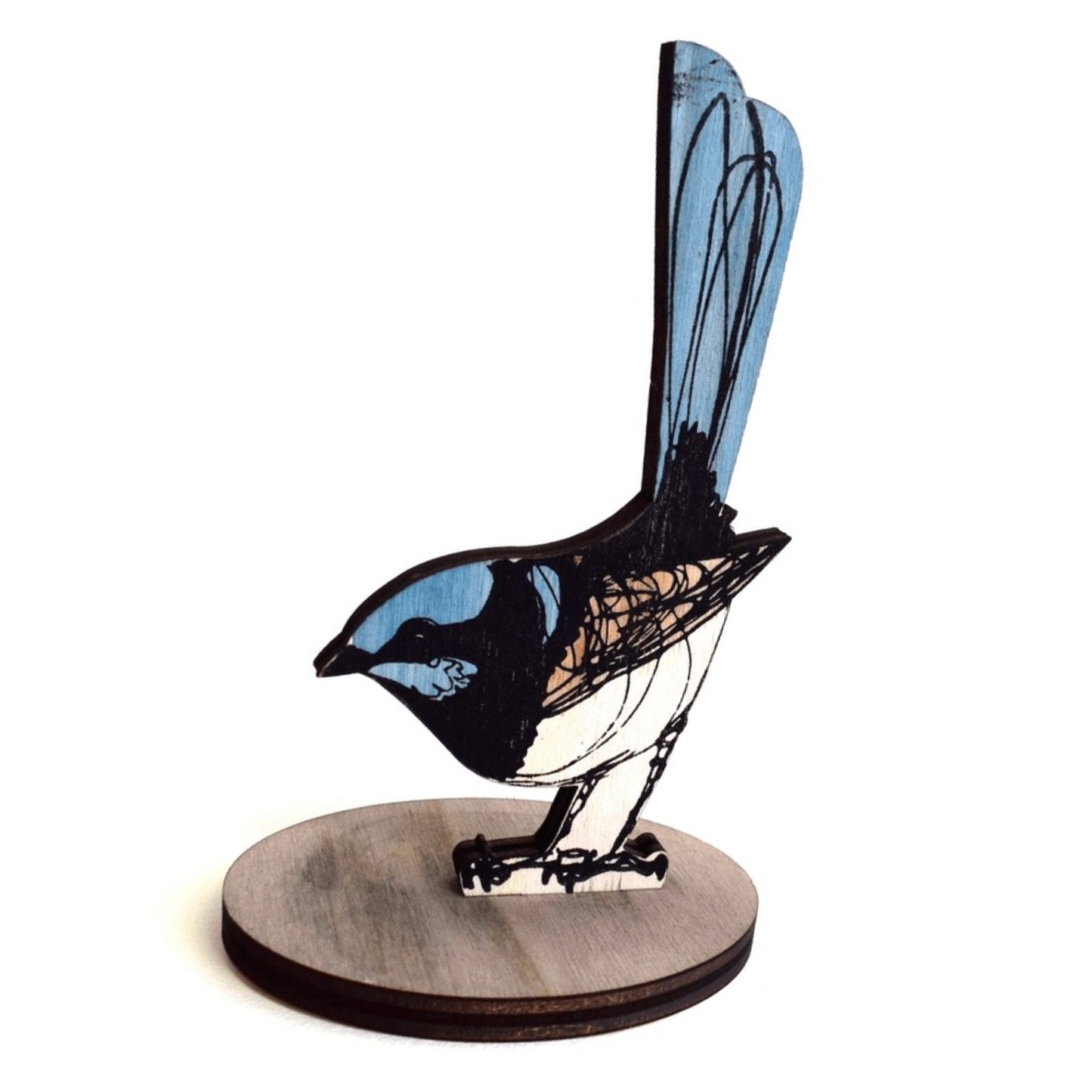 BRIDGET FARMER PRINTMAKER- Standing Superb Fairy Wren