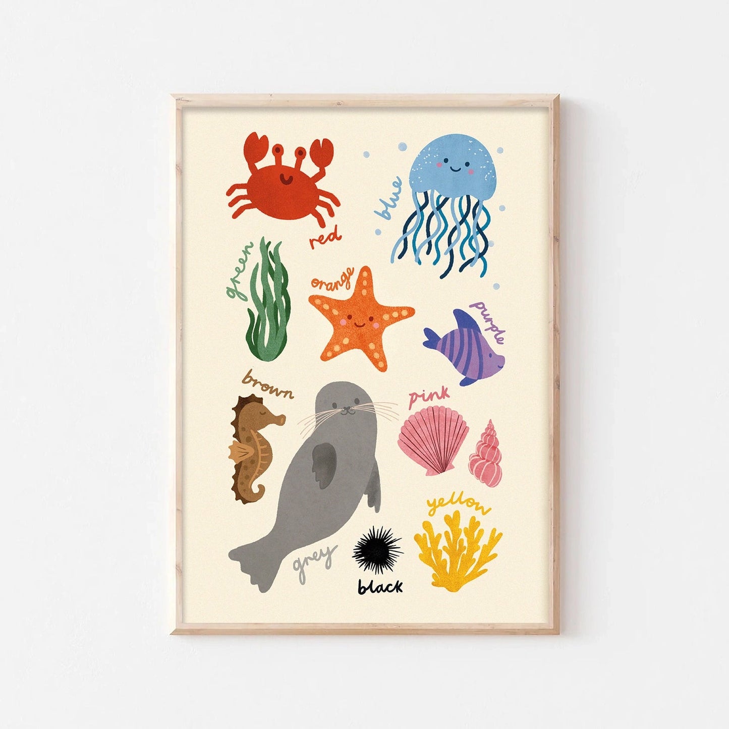 LAUREN SISSONS STUDIO- Colours Underwater Print - A3 Educational Kid's Wall Art
