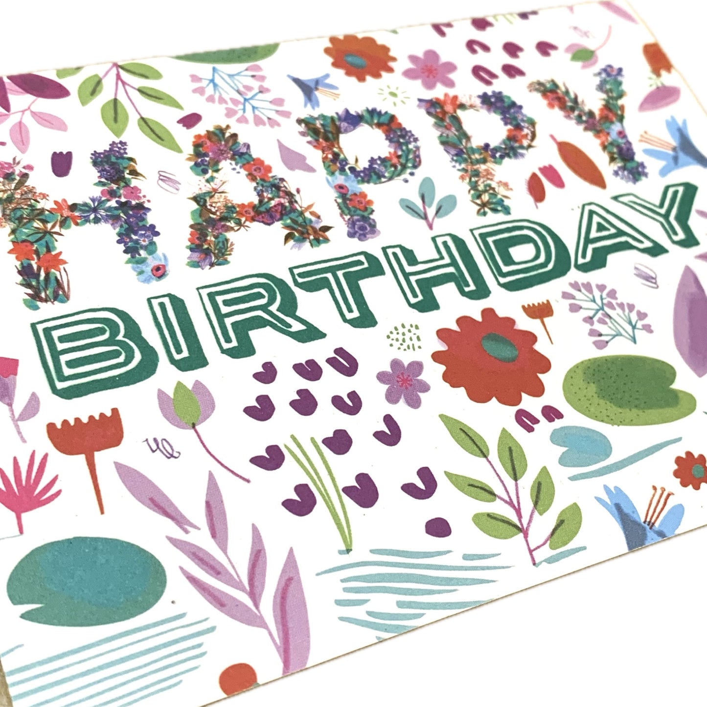 AHD - BIRTHDAY FLORALS- Blank Greeting Card