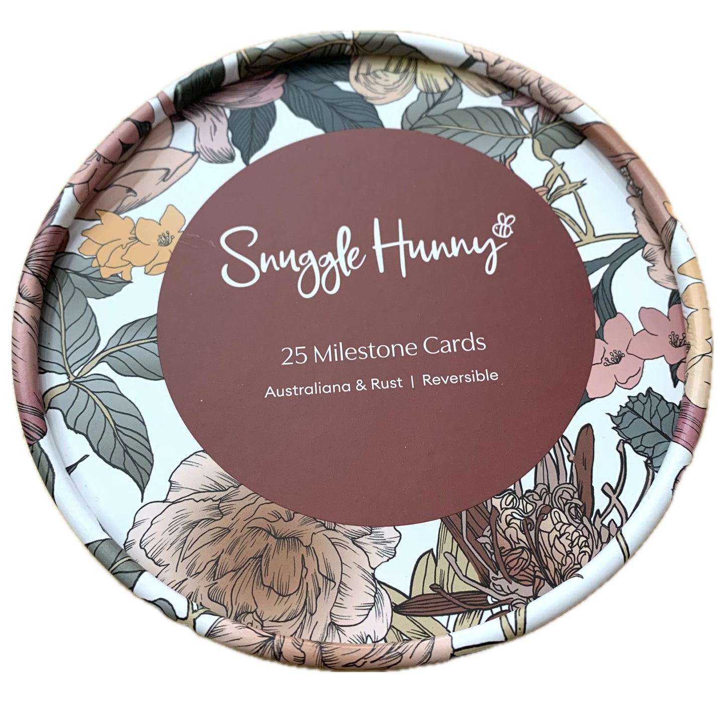 SNUGGLE HUNNY Australiana & Rust Reversible Milestone Cards