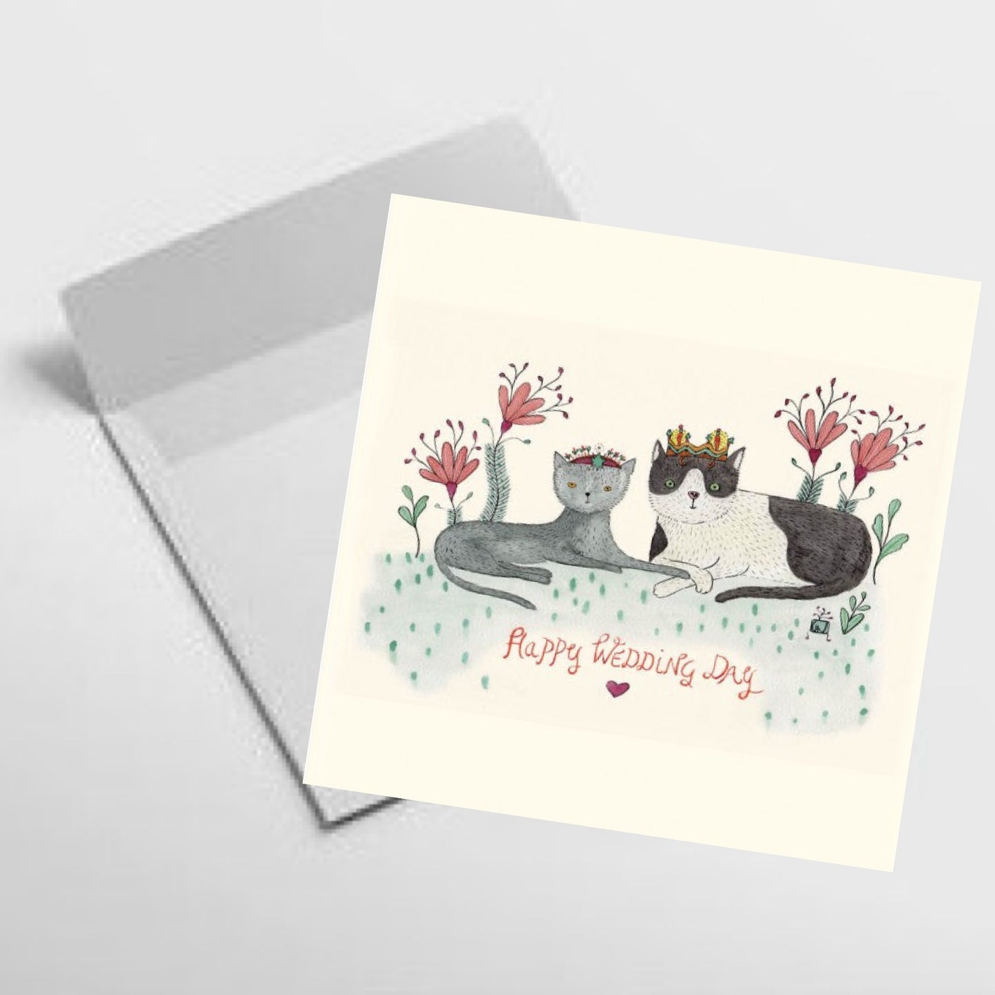 NUOVO - GABRIELLE WANG "LOVE CATS WEDDINGS DAY" GREETING CARD