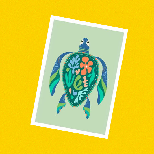 3 BIRDIES STUDIO- "Turtle" A5 Art Print