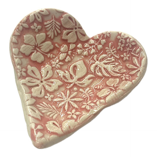 EARTH BY HAND- Clay Heart Trinket dishes