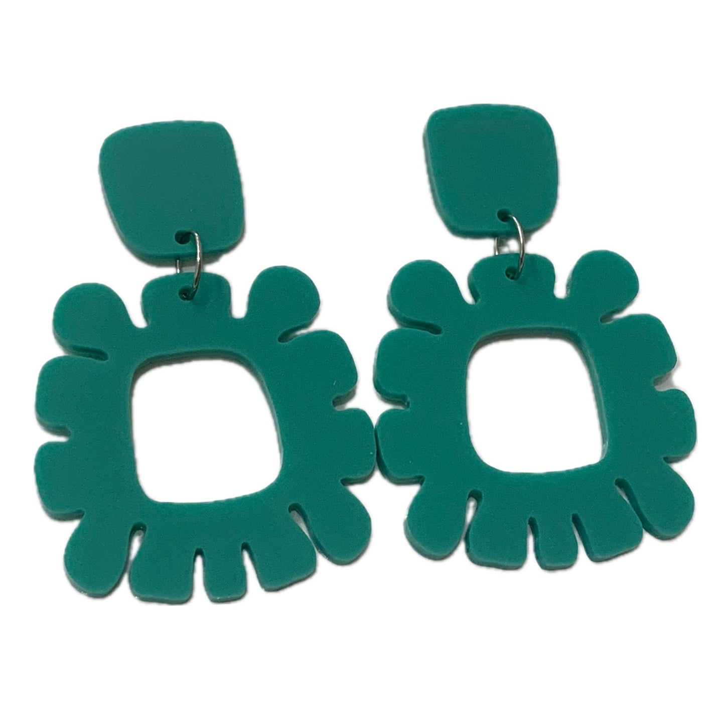 MAKIN' WHOOPEE - "Funky Flowers" - Statement Dangles - Whoopee Green