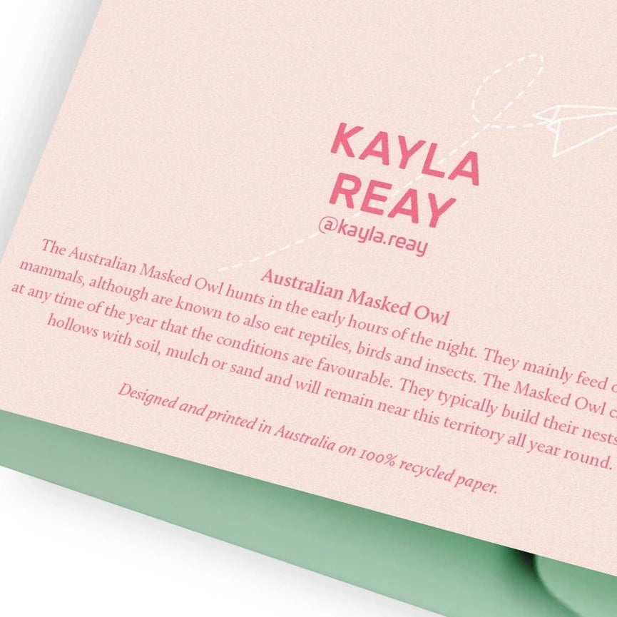 KAYLA REAY- Australian Masked Owl Greeting Card