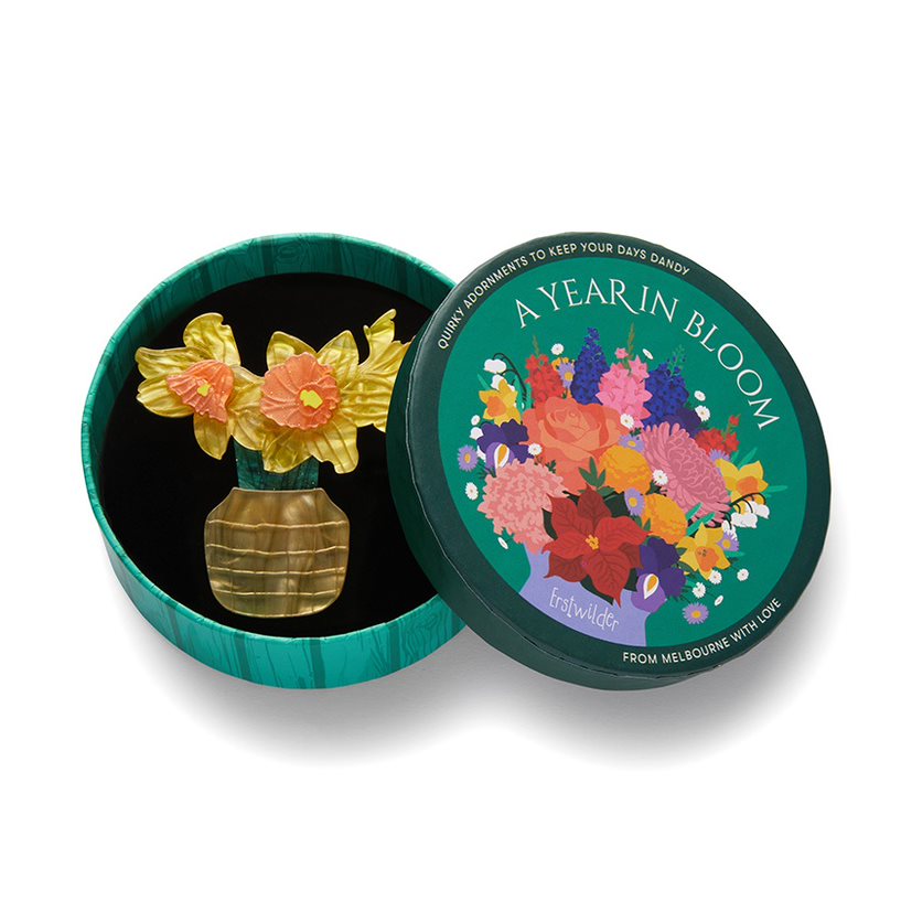 ERSTWILDER -  "Joy For Ever" Brooch - A Year in Bloom Collection- March