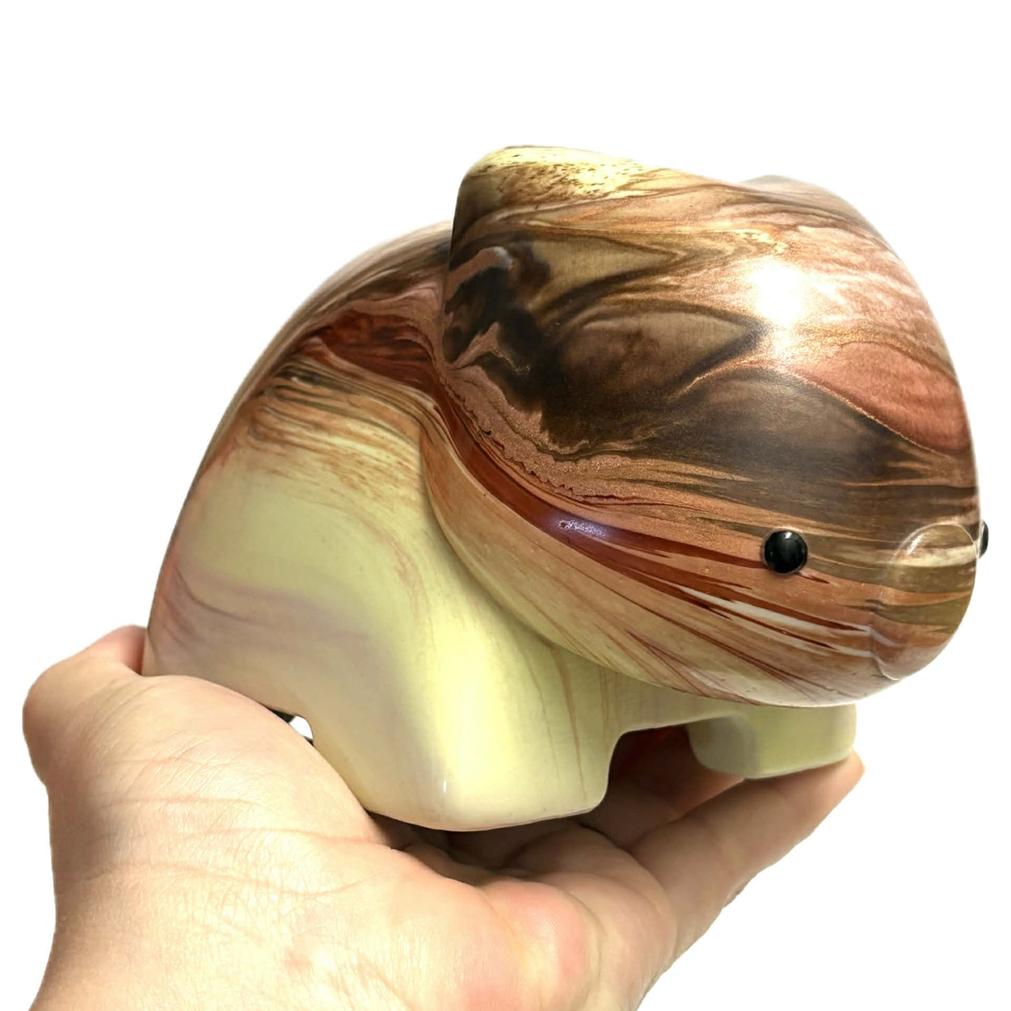 PETE CROMER - RESIN WOMBAT Natural #1 -- Caramel Banana Waffle