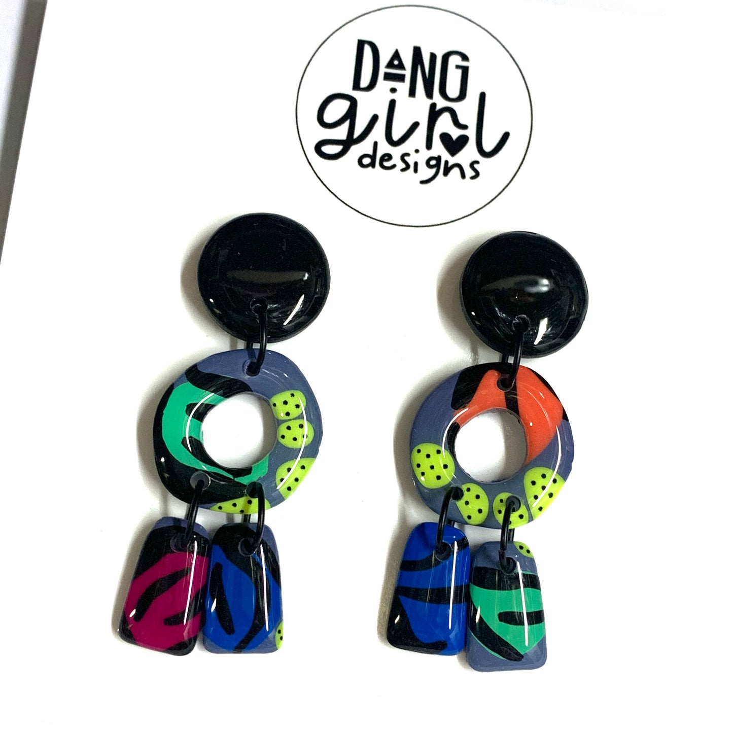 Dang Girl Designs - Amazon Donut With Drops- Stud Dangles