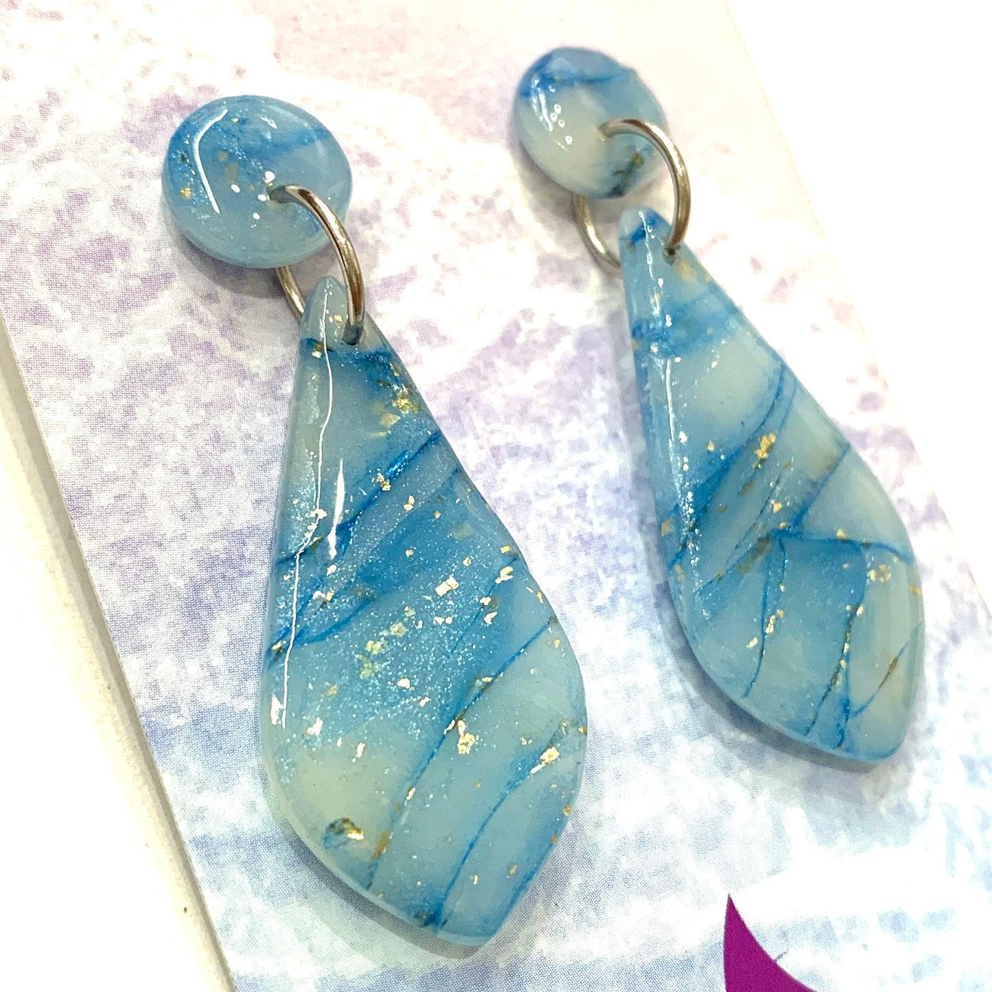 Sailvie Creations - Water Drop Stud Top Dangle Earrings