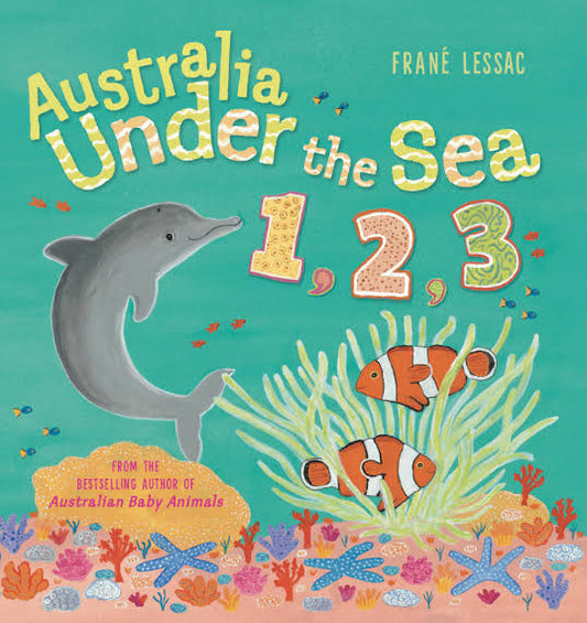 BOOKS & CO - Australia Under the Sea 123 by Frane Lessac- Small Board Book